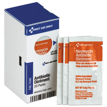 First Aid Only™ Refill For Smartcompliance General Cabinet, Antibiotic Ointment, 0.9g Packet, 20-box freeshipping - TVN Wholesale